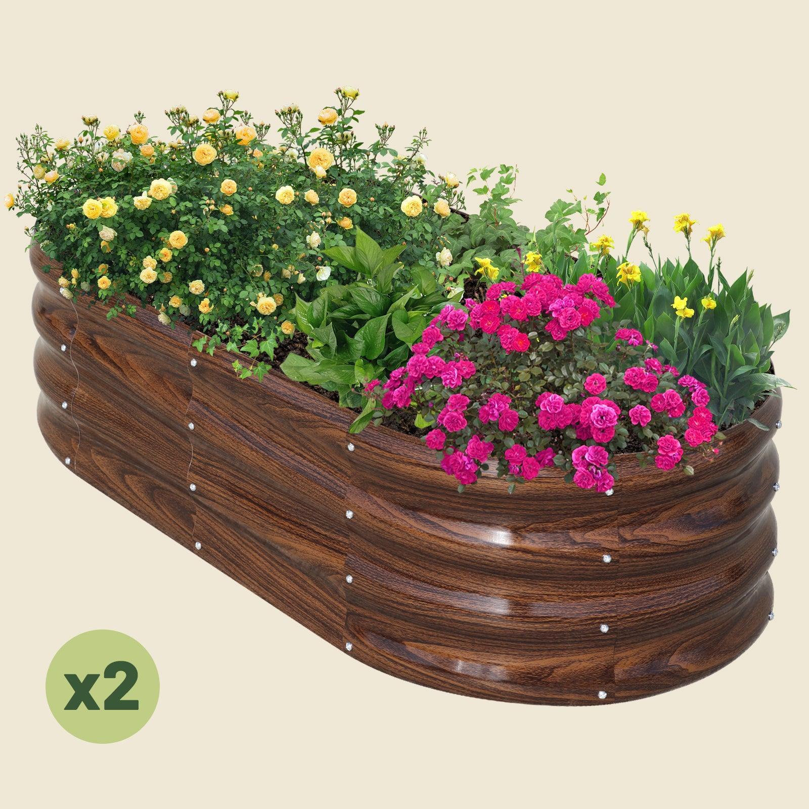 12" Tall 4x2 ft Module Metal Raised Garden Bed -