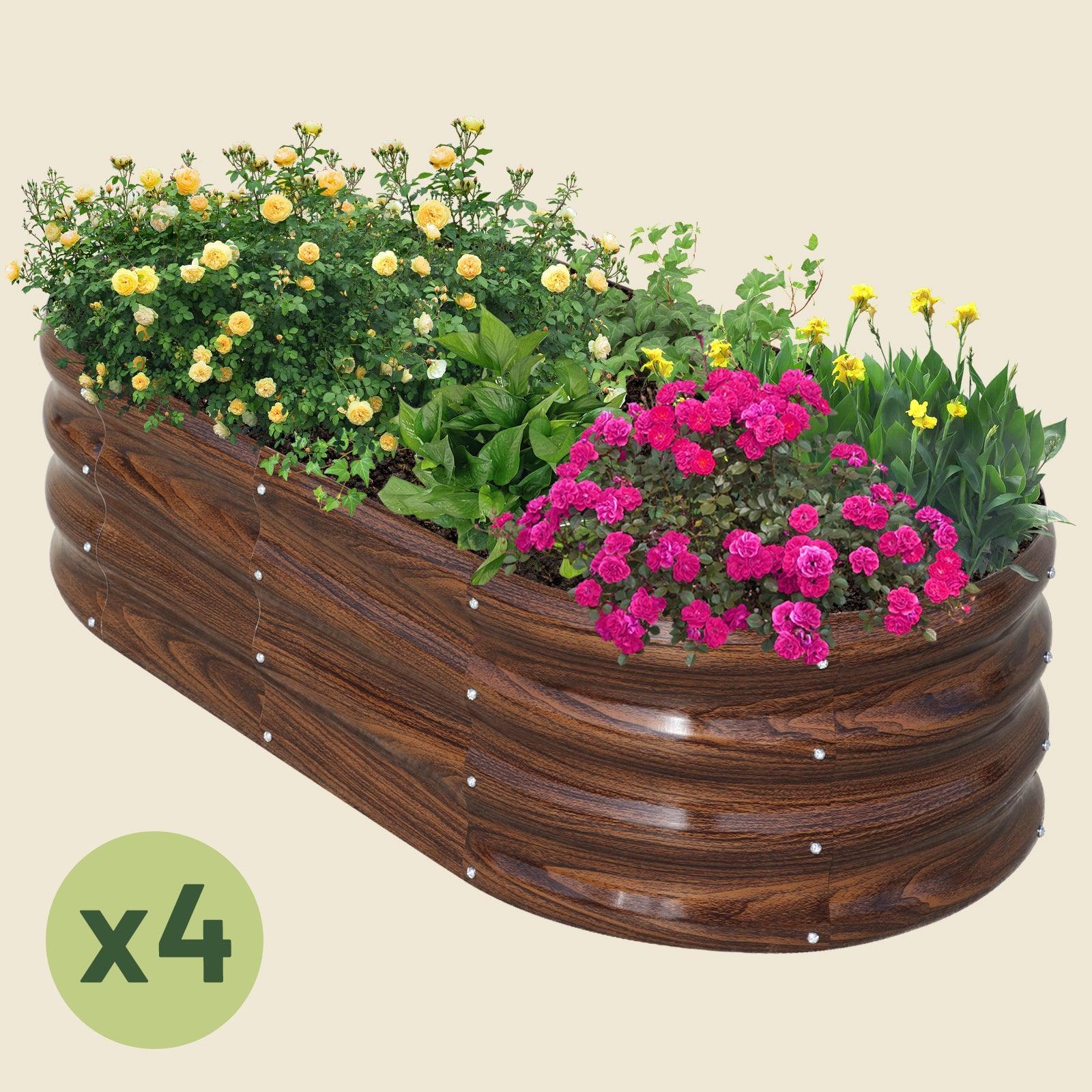 12" Tall 4x2 ft Module Metal Raised Garden Bed -