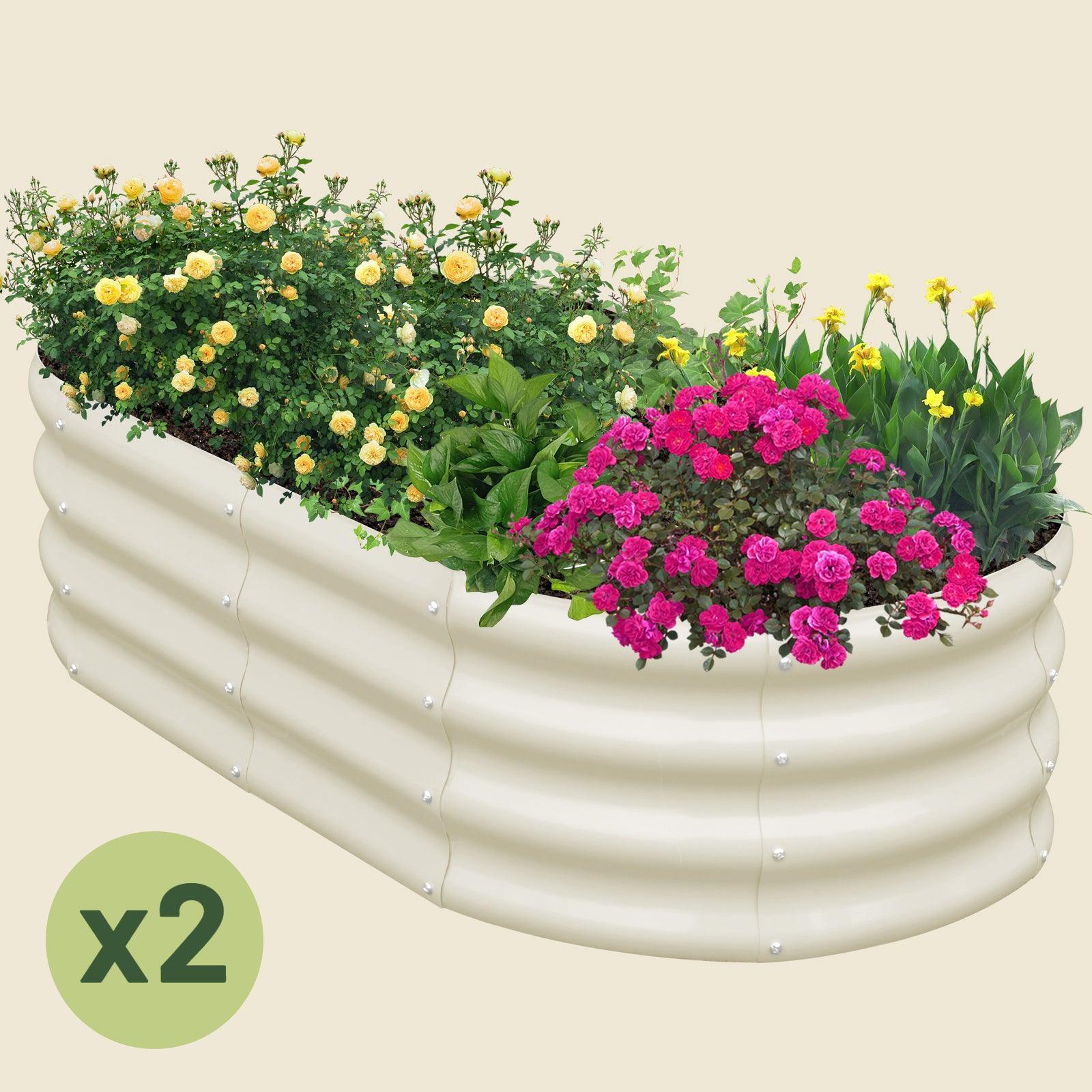 12" Tall 4x2 ft Module Metal Raised Garden Bed -
