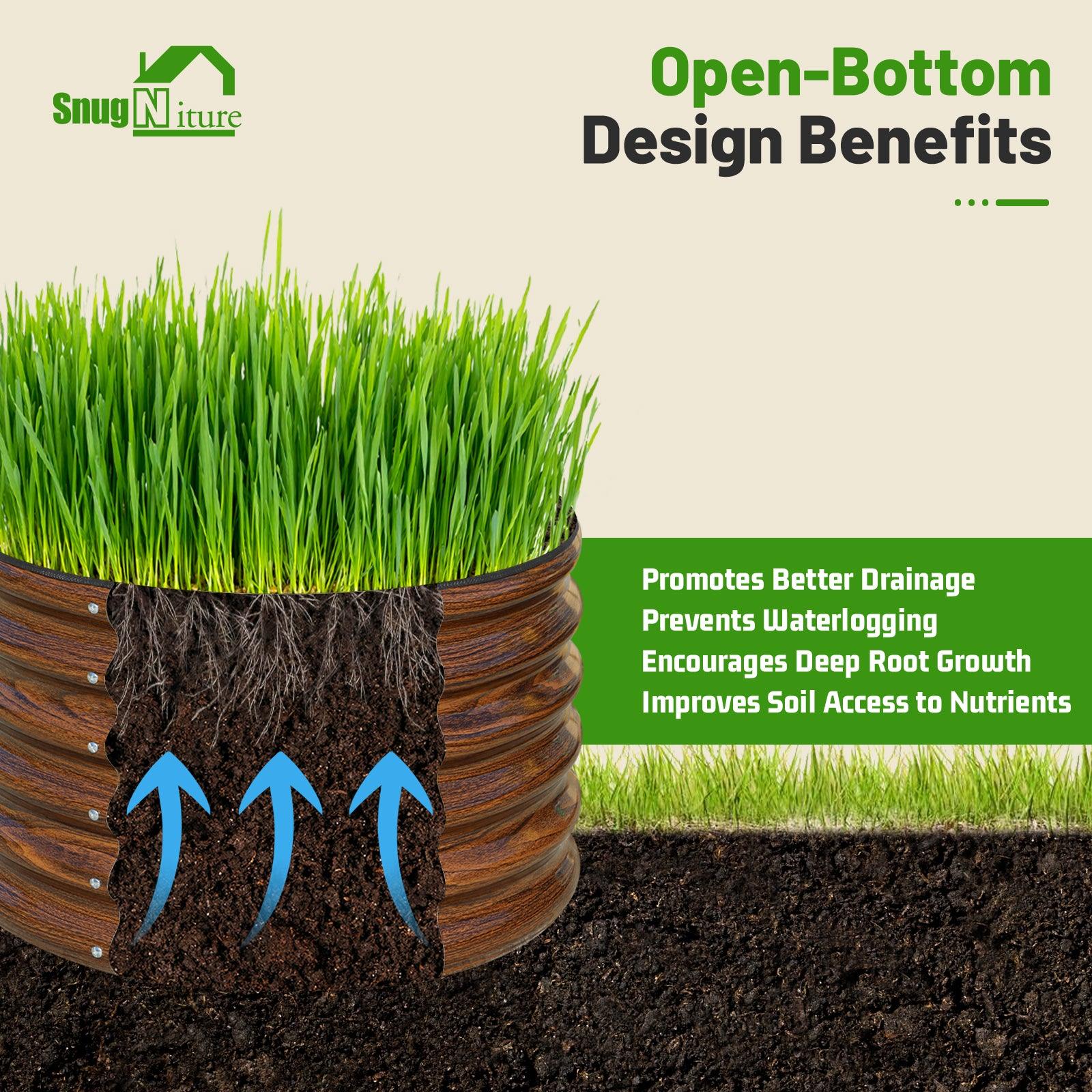 17" Tall 2x2 ft Modular Metal Raised Garden Bed Kit -