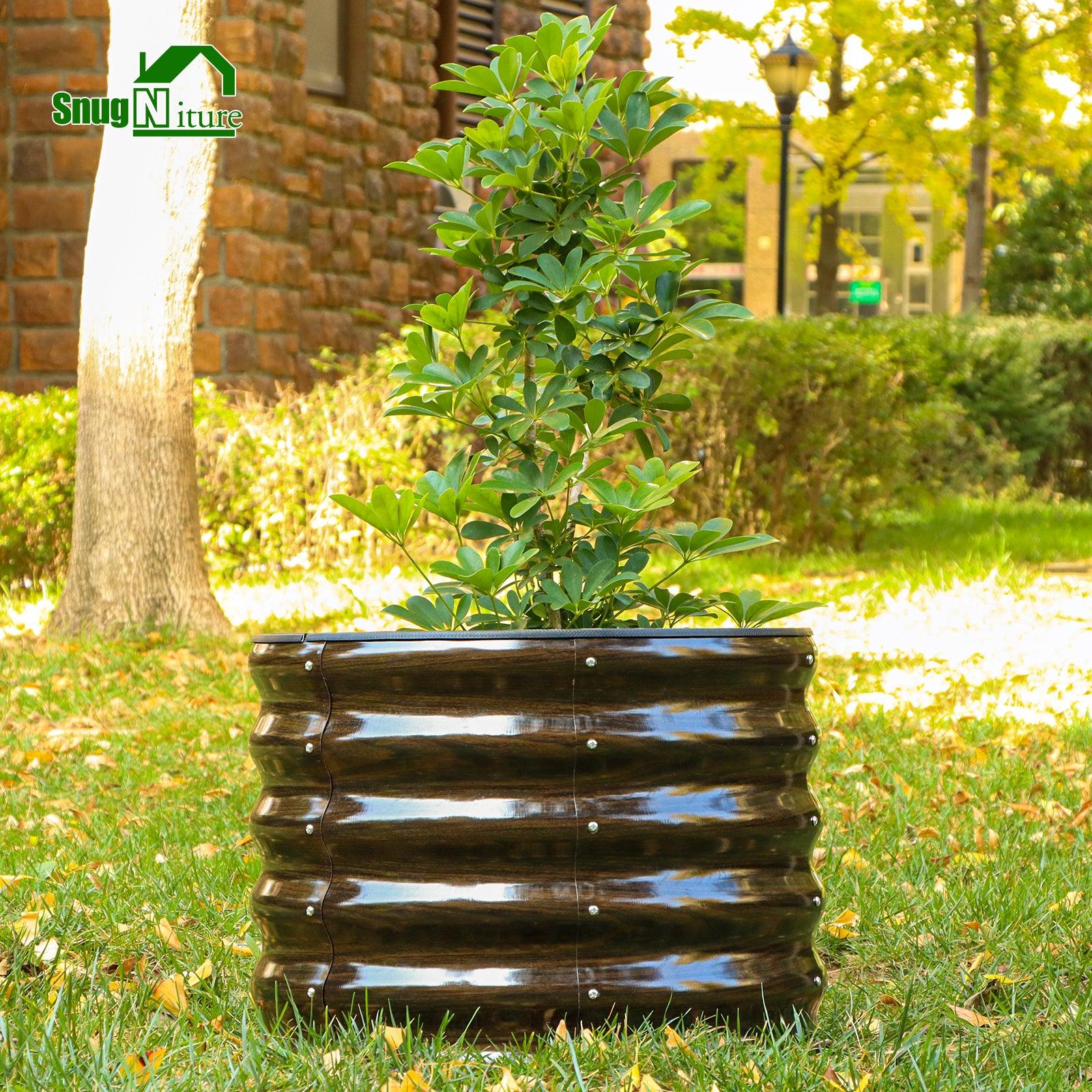 17" Tall 2x2 ft Modular Metal Raised Garden Bed Kit -