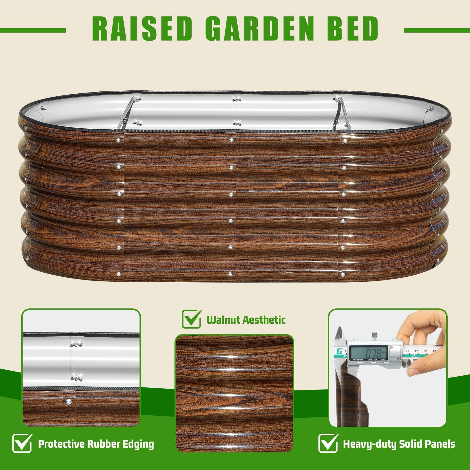 17" Tall 4x2 ft Module Metal Raised Garden Bed -