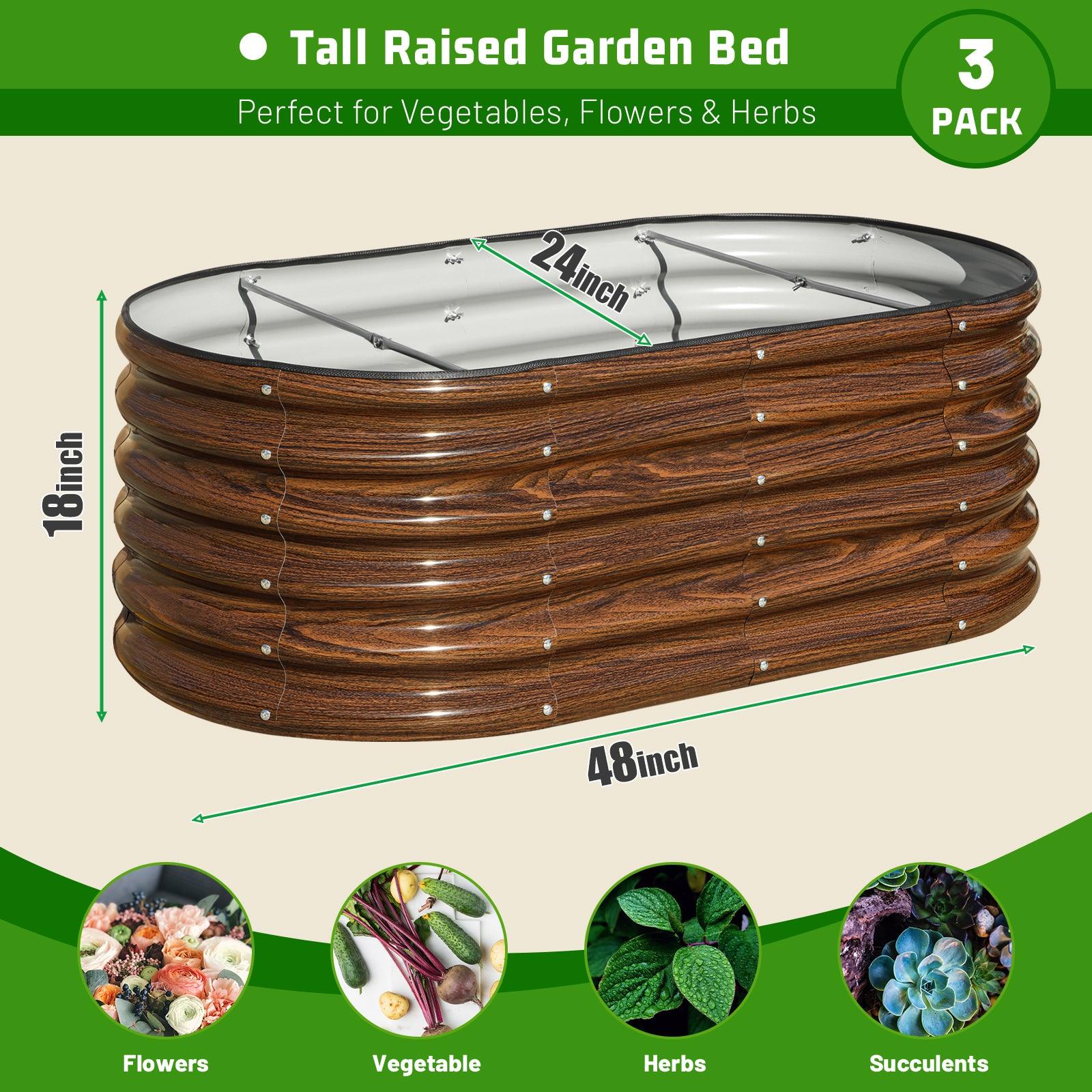 17" Tall 4x2 ft Module Metal Raised Garden Bed -