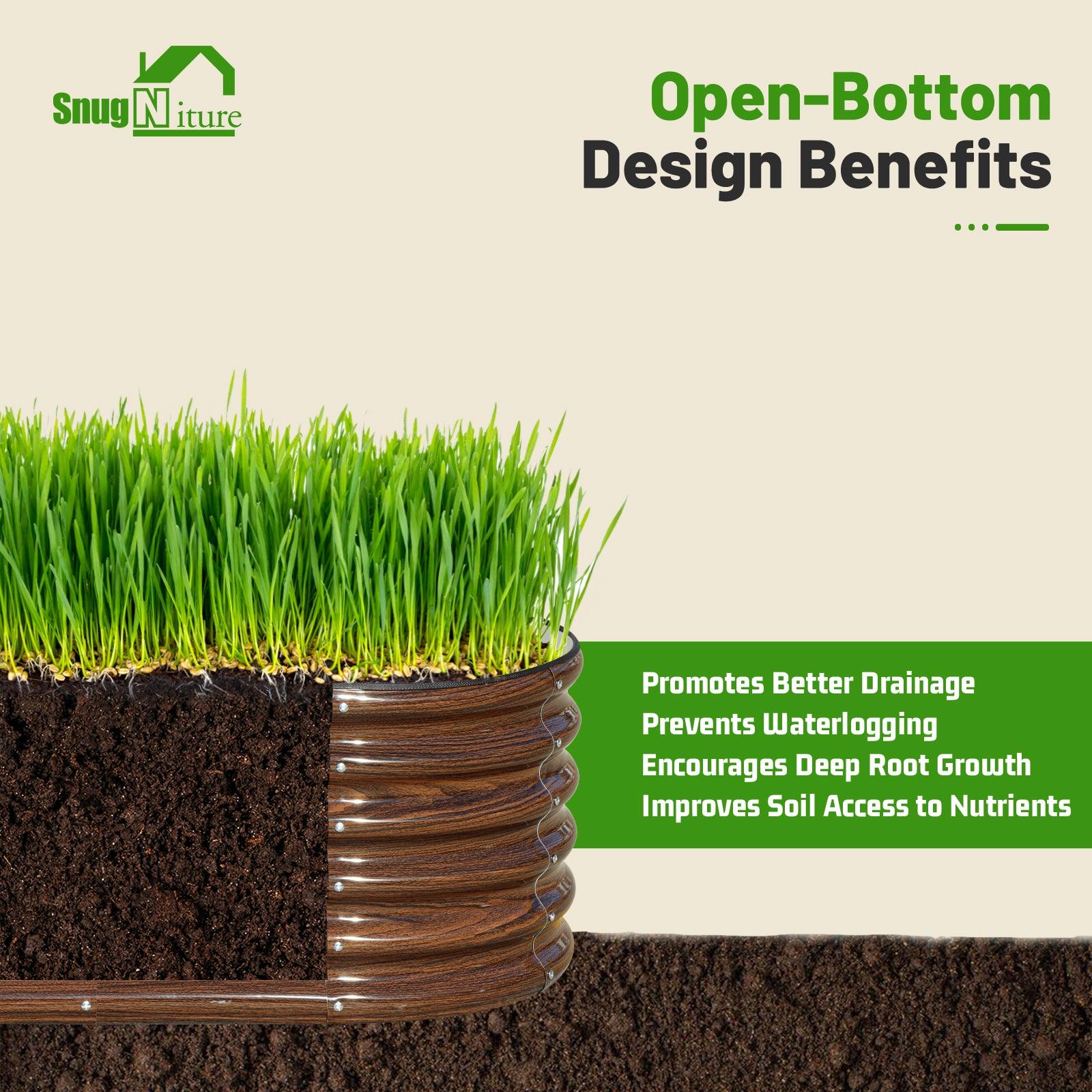 17" Tall 4x2 ft Module Metal Raised Garden Bed -