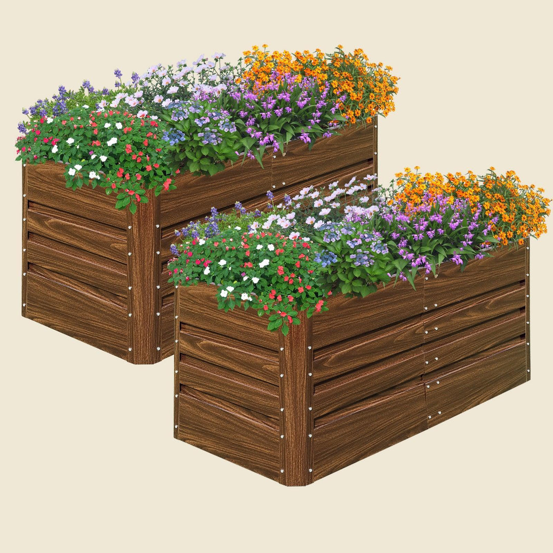 4x2x2-ft-modular-metal-raised-garden-bed-2pcs-snugniture-1 -