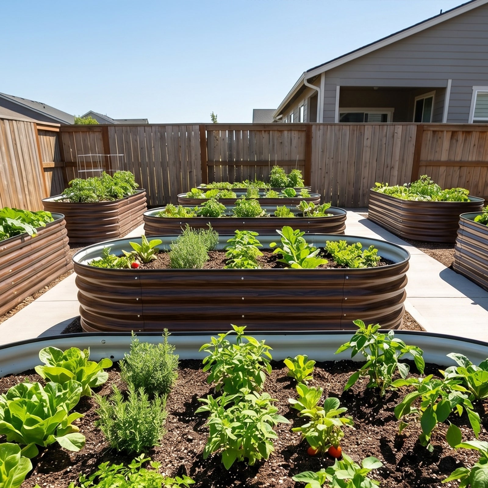 17" Tall Modular Metal Raised Garden Bed
