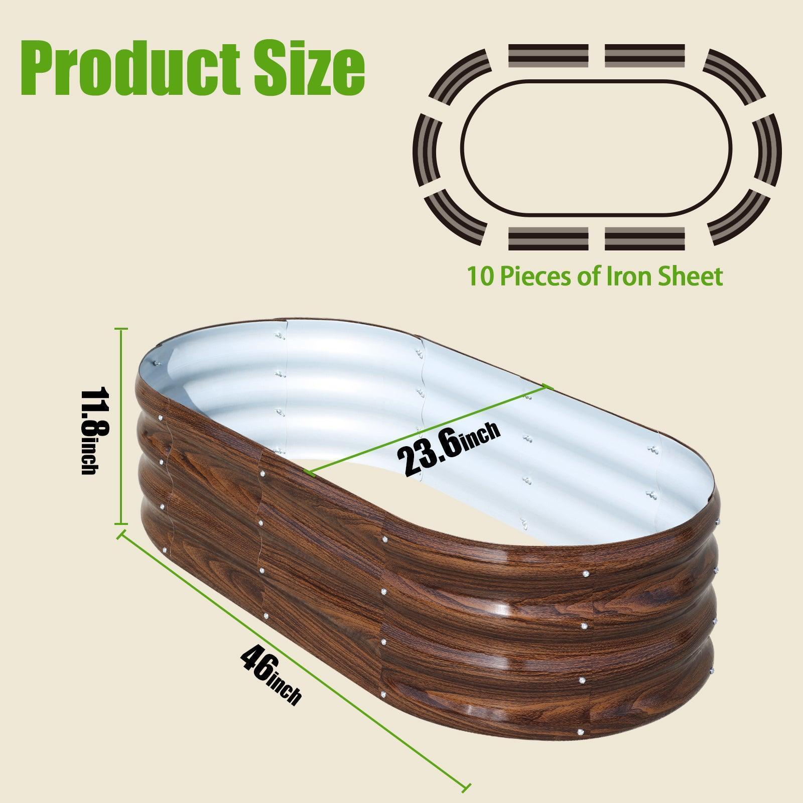 6-Pack 12" Tall 4x2 ft Module Metal Raised Garden Bed -