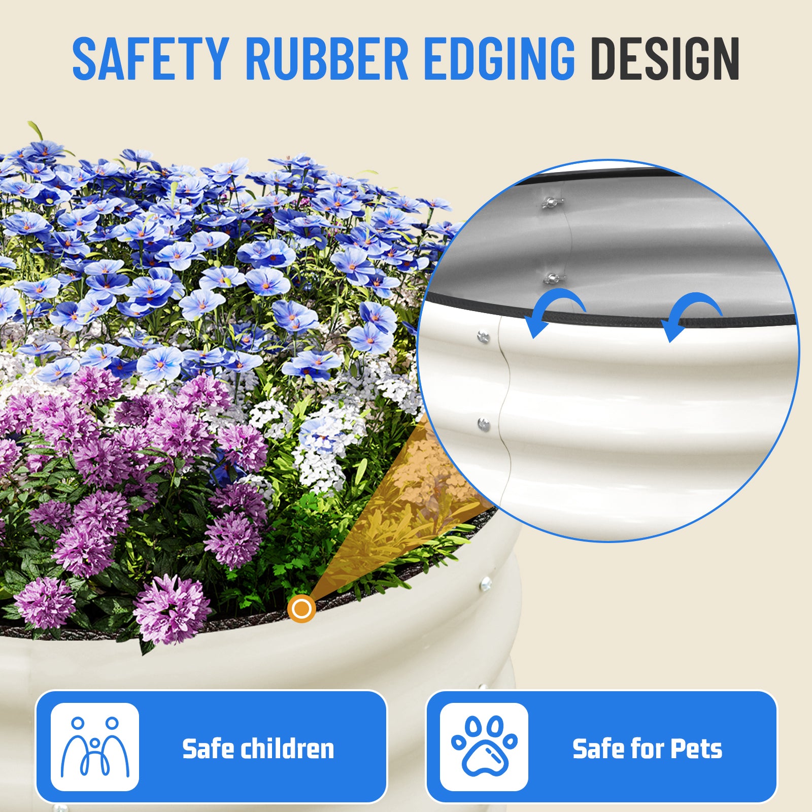 17" Tall 2x2 ft Modular Metal Raised Garden Bed Kit