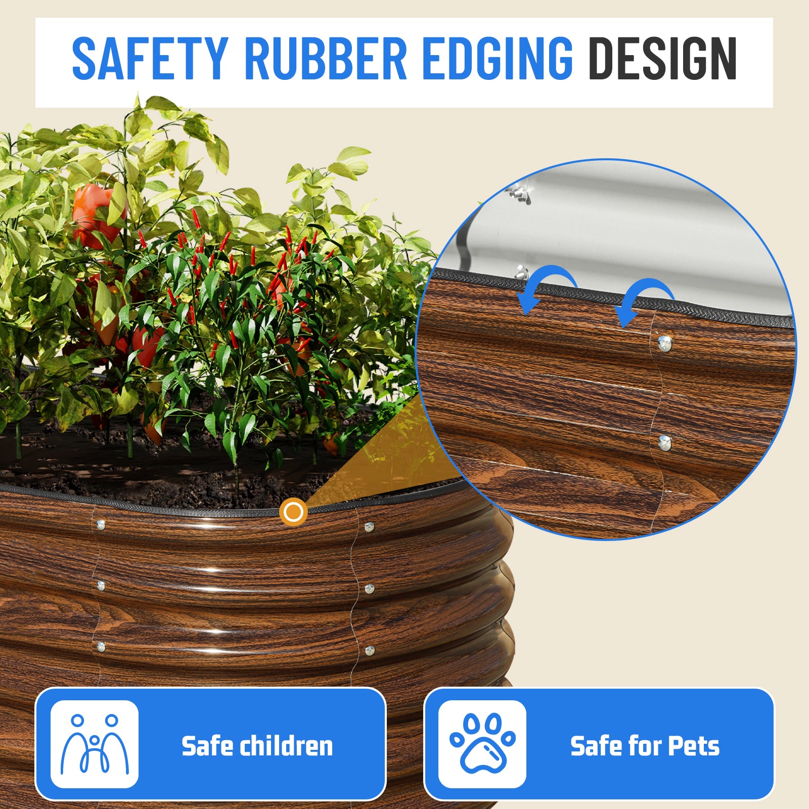 17" Tall 4x2 ft Module Metal Raised Garden Bed