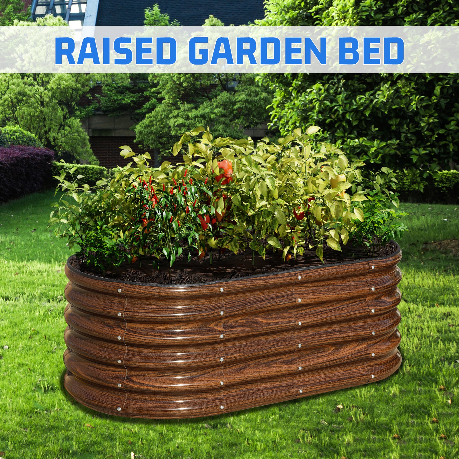 17" Tall 4x2 ft Module Metal Raised Garden Bed