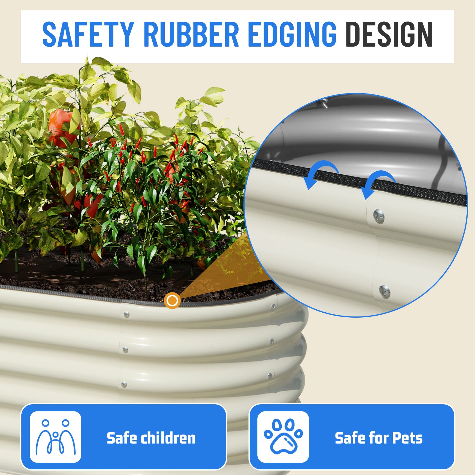 17" Tall 4x2 ft Module Metal Raised Garden Bed