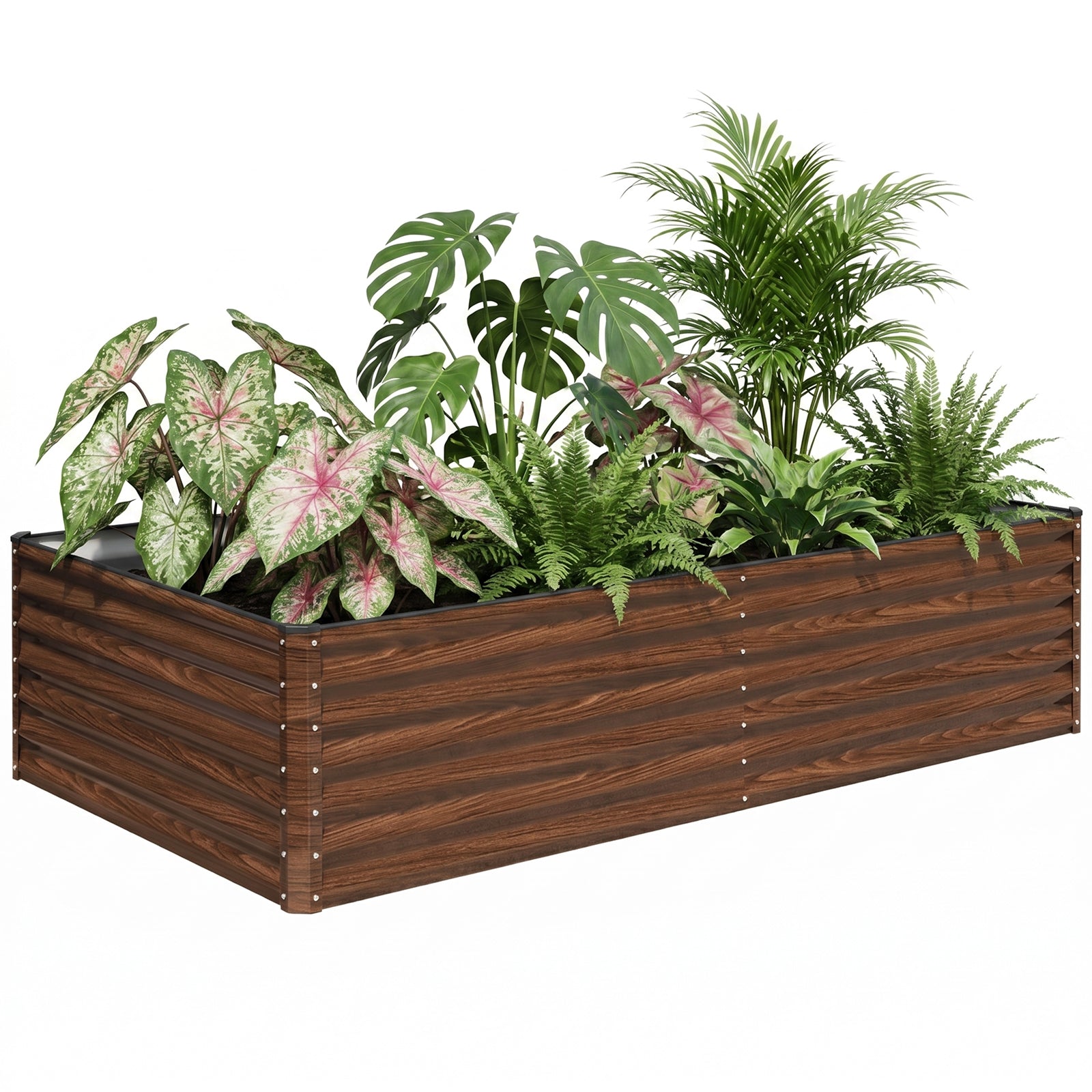 24" Tall 8x4 ft Modular Metal Raised Garden Bed