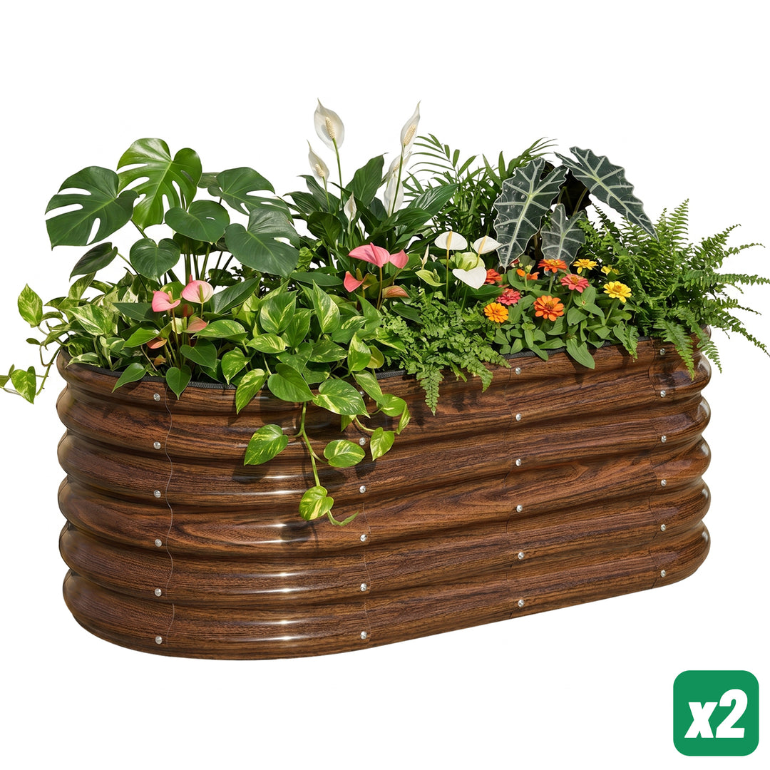 17" Tall 4x2 ft Module Metal Raised Garden Bed