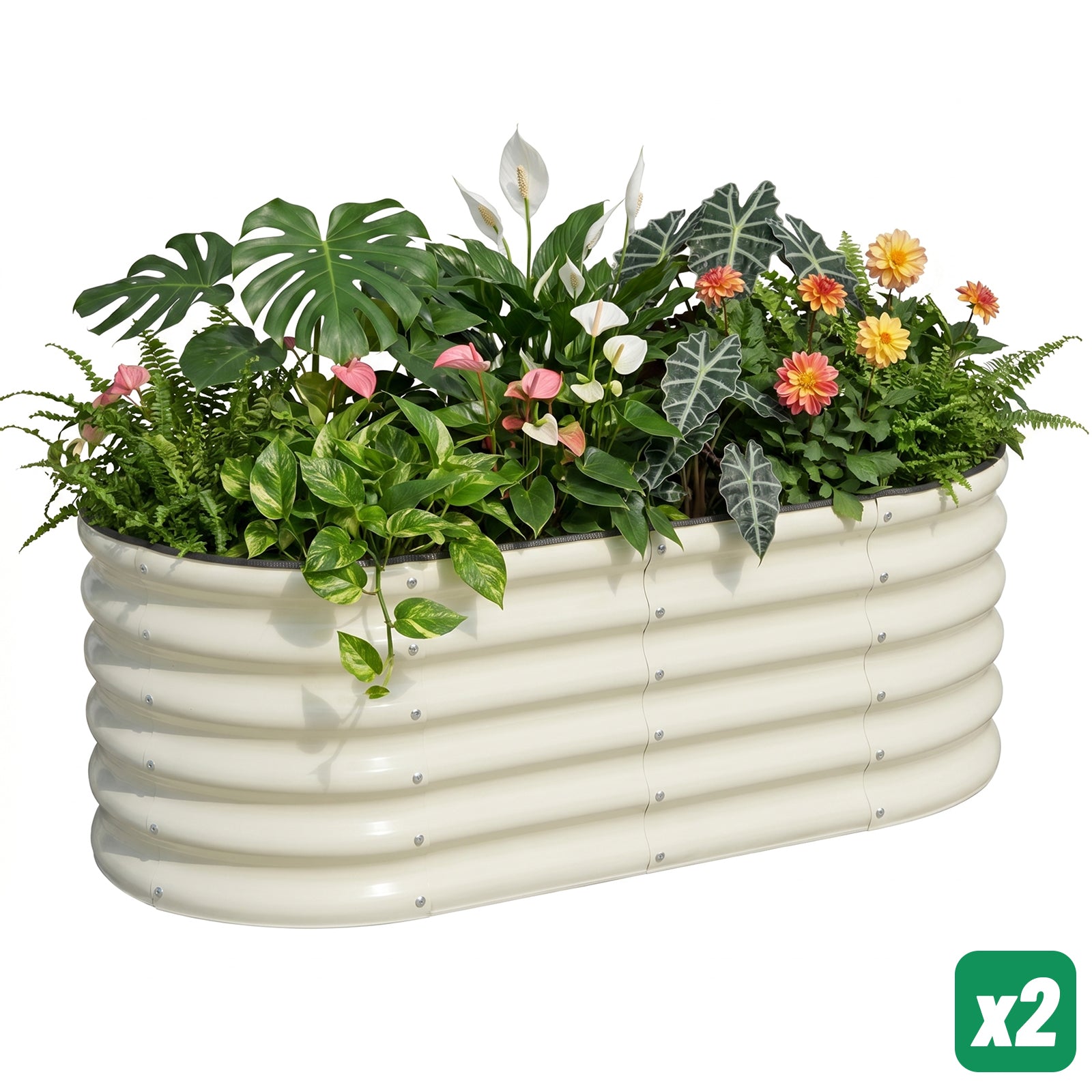17" Tall 4x2 ft Module Metal Raised Garden Bed