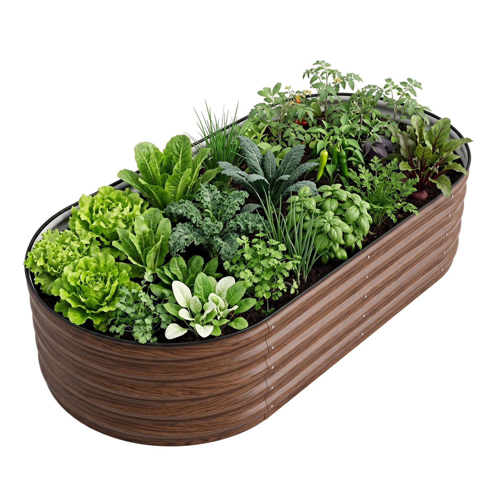 17" Tall Modular Metal Raised Garden Bed