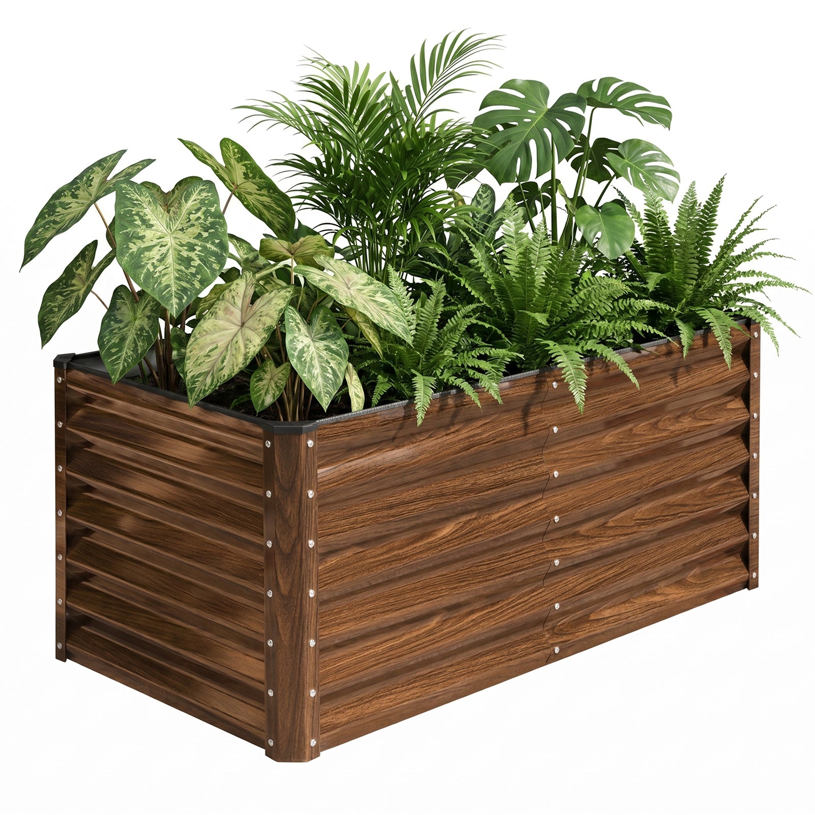 24" Tall 4*2ft Modular Metal Raised Garden Beds