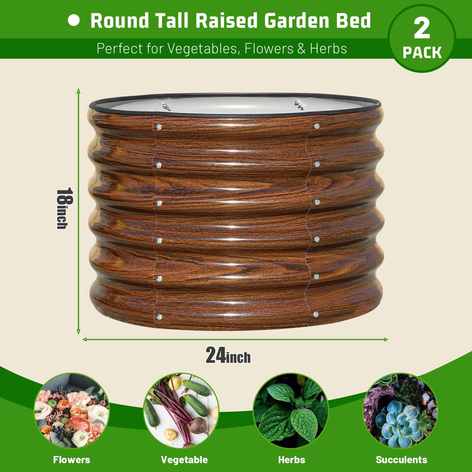 17" Tall 2x2 ft Modular Metal Raised Garden Bed Kit