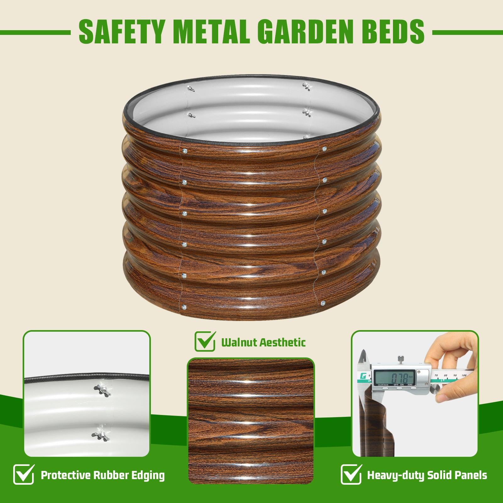 17" Tall 2x2 ft Modular Metal Raised Garden Bed Kit