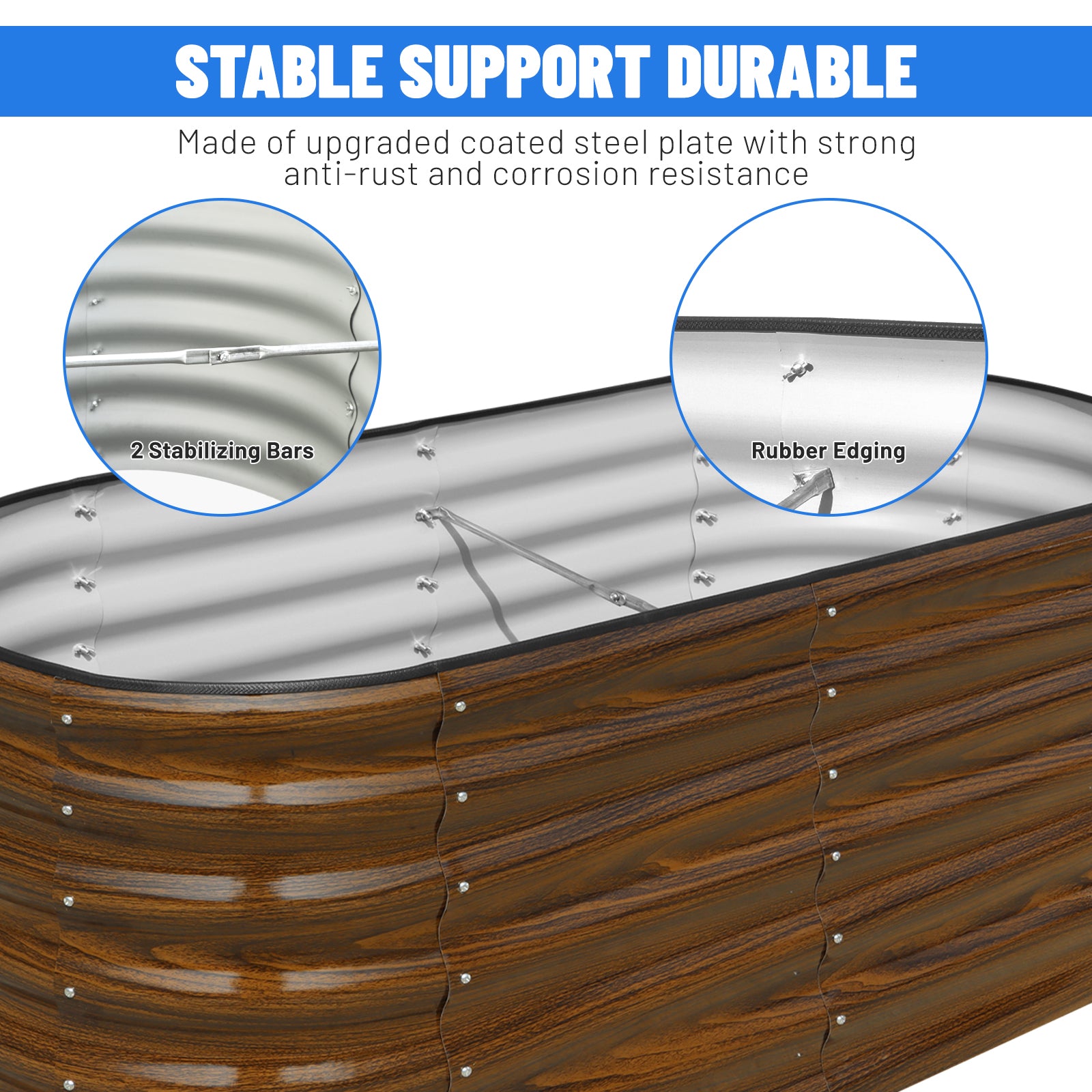SnugNiture Raised Garden Bed 4×2×2 ft Planter Boxes Outdoor for Planting Plants (2pcs)