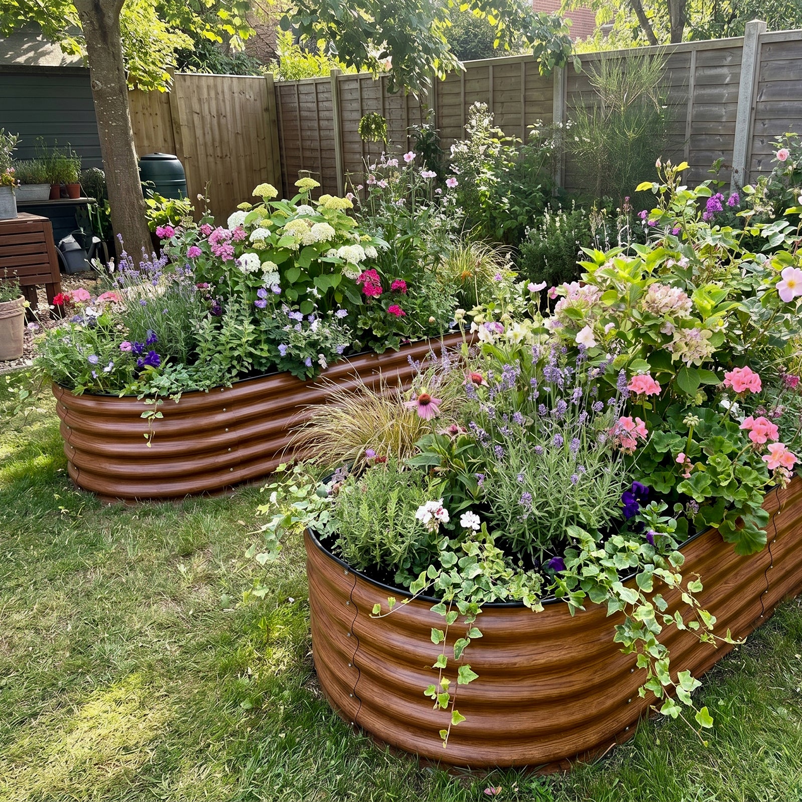 17" Tall Modular Metal Raised Garden Bed