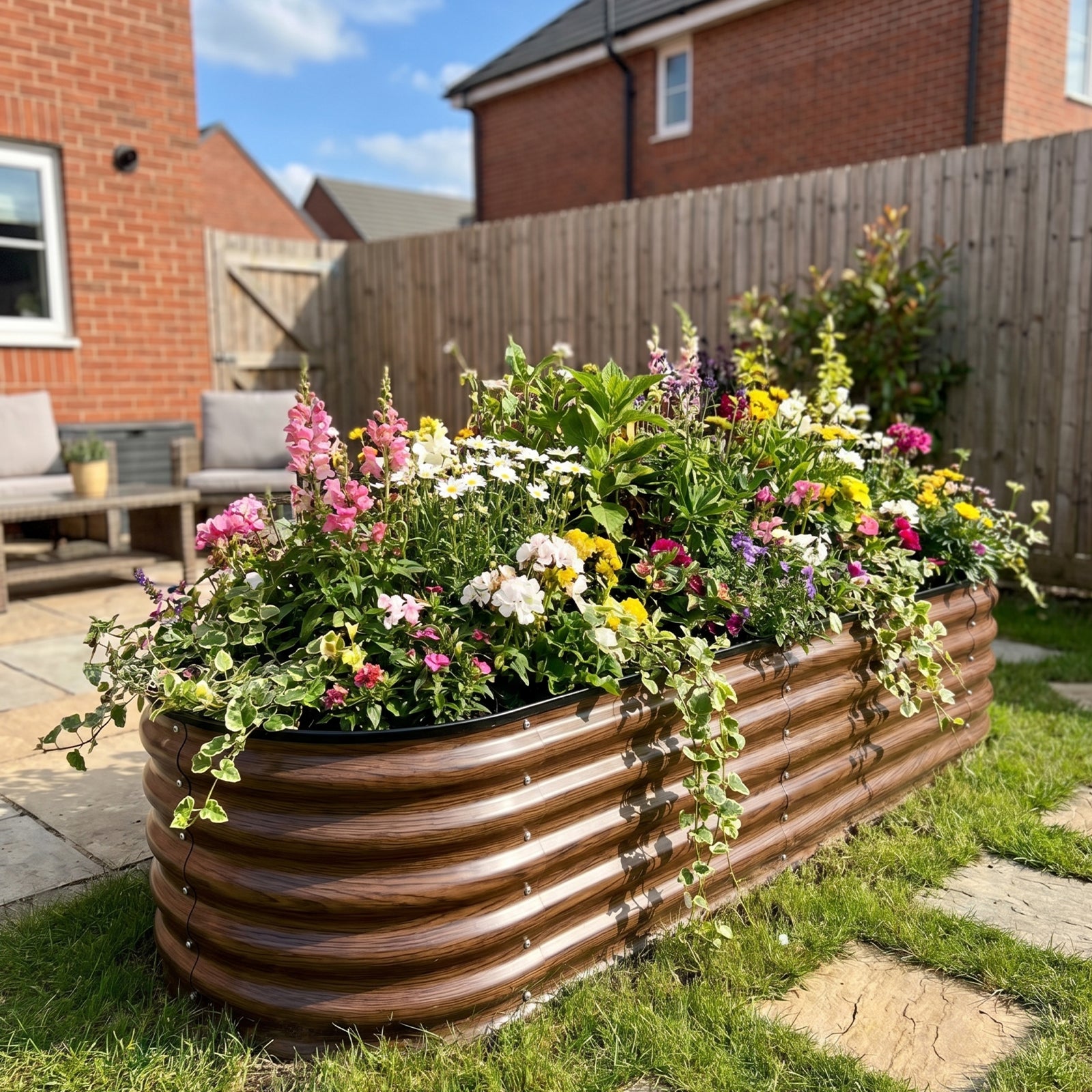 17" Tall Modular Metal Raised Garden Bed