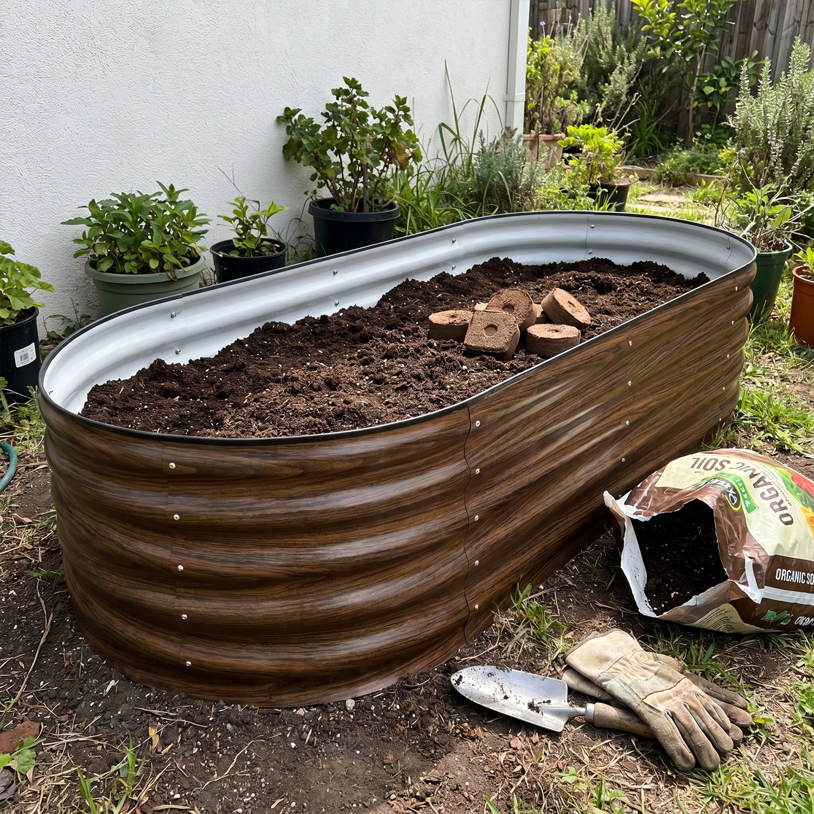 17" Tall Modular Metal Raised Garden Bed