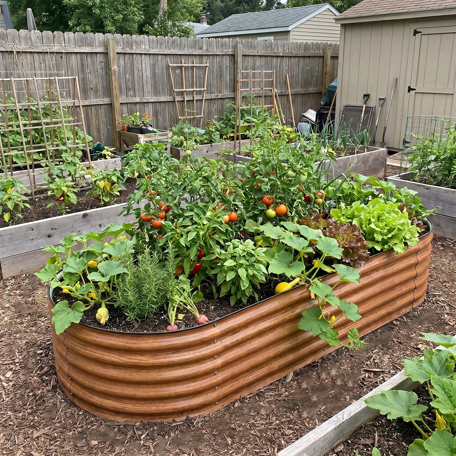 17" Tall Modular Metal Raised Garden Bed