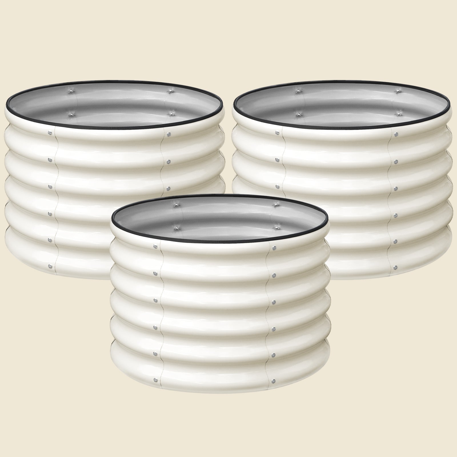 17" Tall 2x2 ft Modular Metal Raised Garden Bed Kit