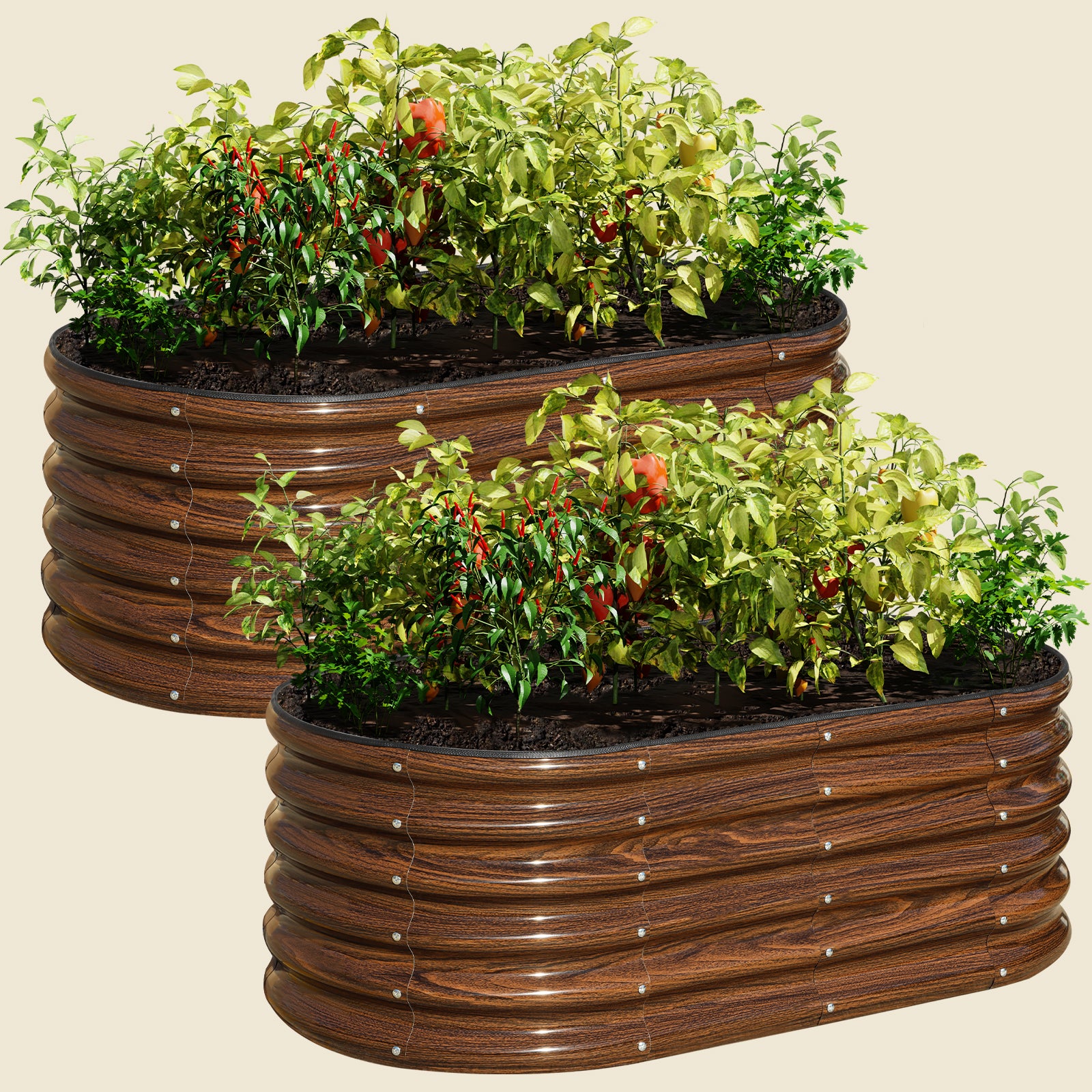 17" Tall 4x2 ft Module Metal Raised Garden Bed