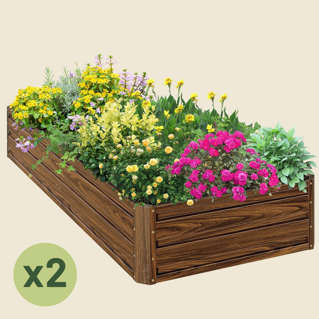 12“ Tall 6x3 ft Modular Metal Raised Garden Bed