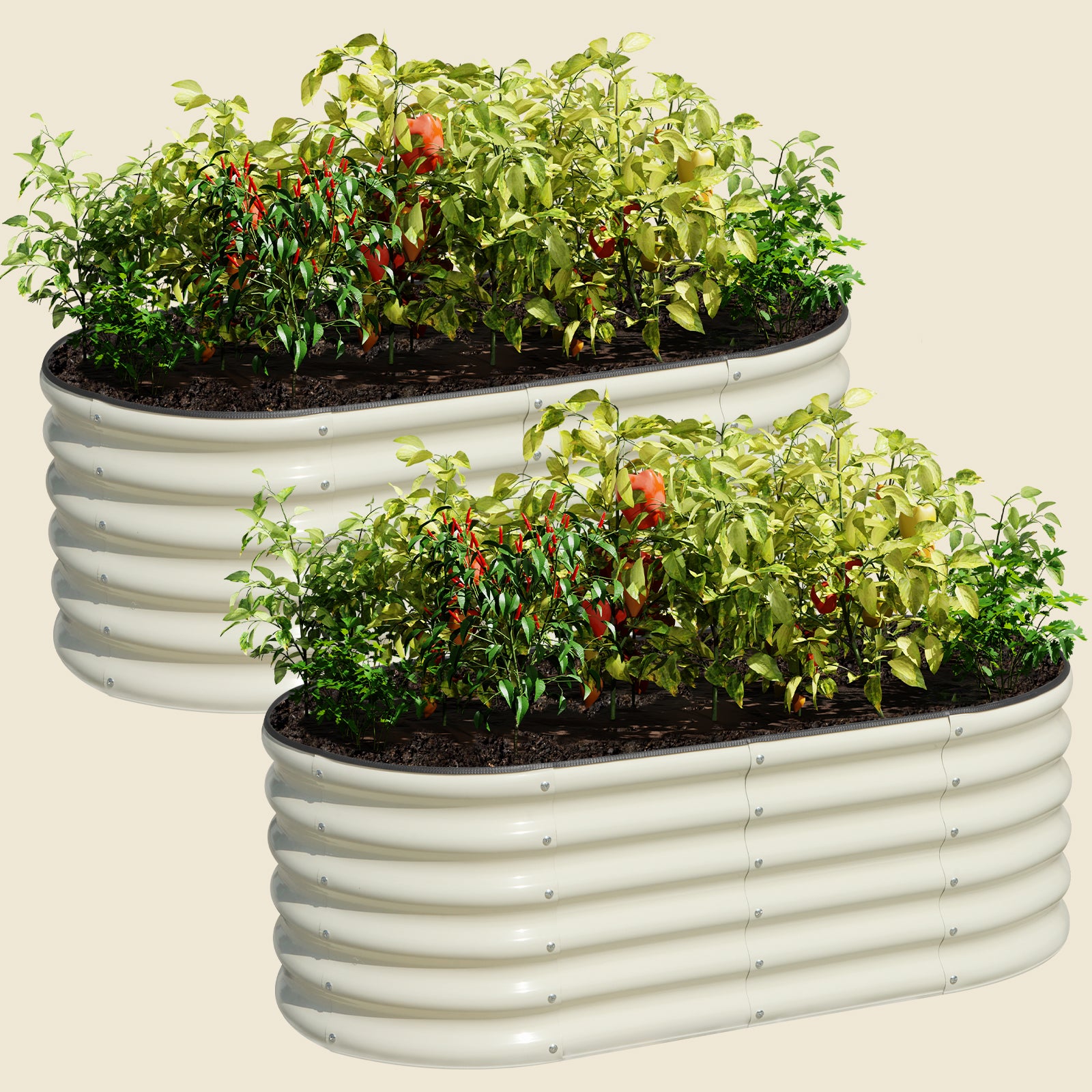 17" Tall 4x2 ft Module Metal Raised Garden Bed